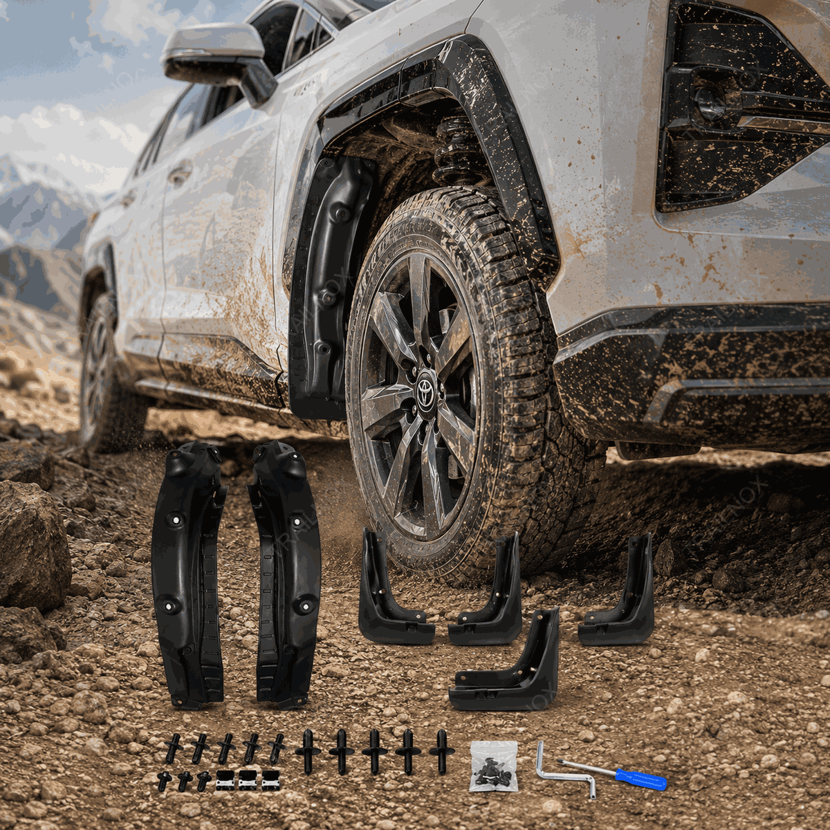RAV4 Wheel Arch Liner / Fender Splash Guards For Toyota