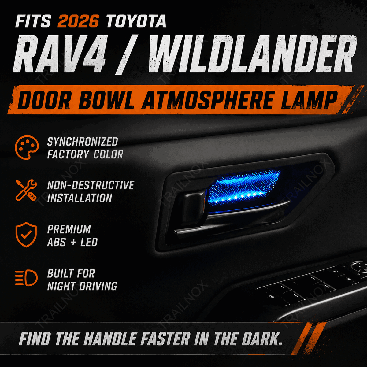 RAV4 Door Handle Cup Ambient Welcome Light For Toyota