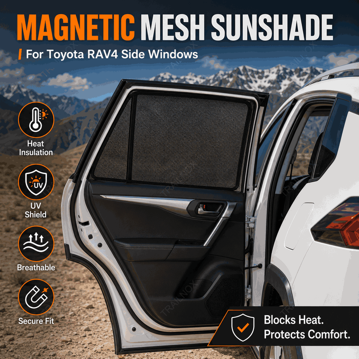 RAV4 Magnetic Side Window Sunshade For Toyota