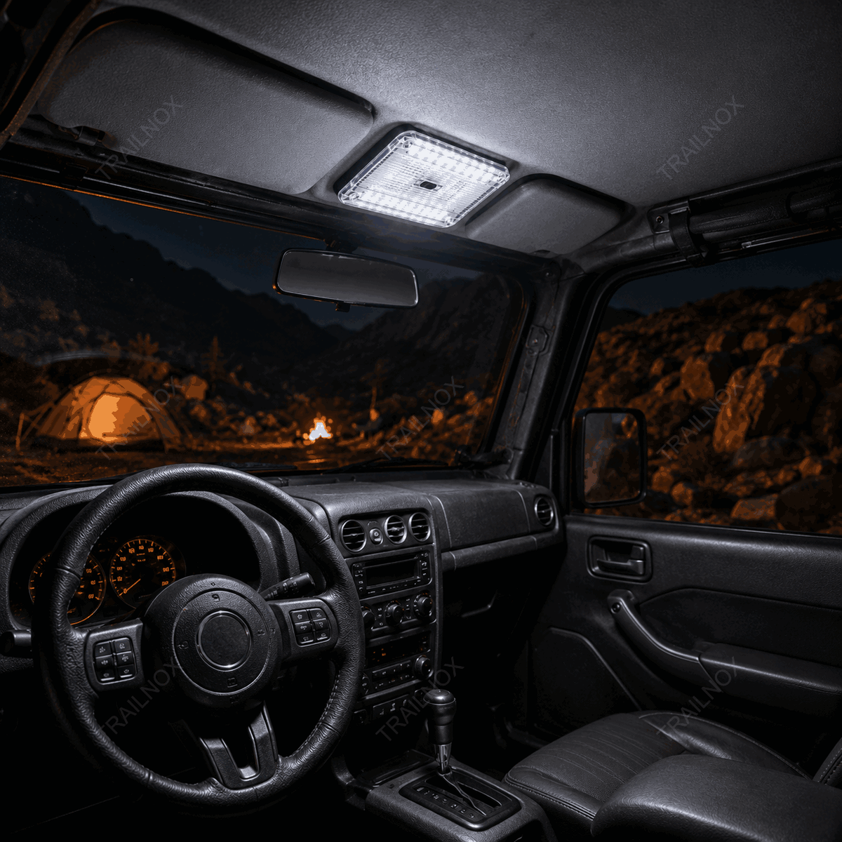 LED Interior Roof Light – Universal Car Dome Lamp with Switch, Van/SUV Interior Reading Light, Trunk/Cargo Light For Toyota
