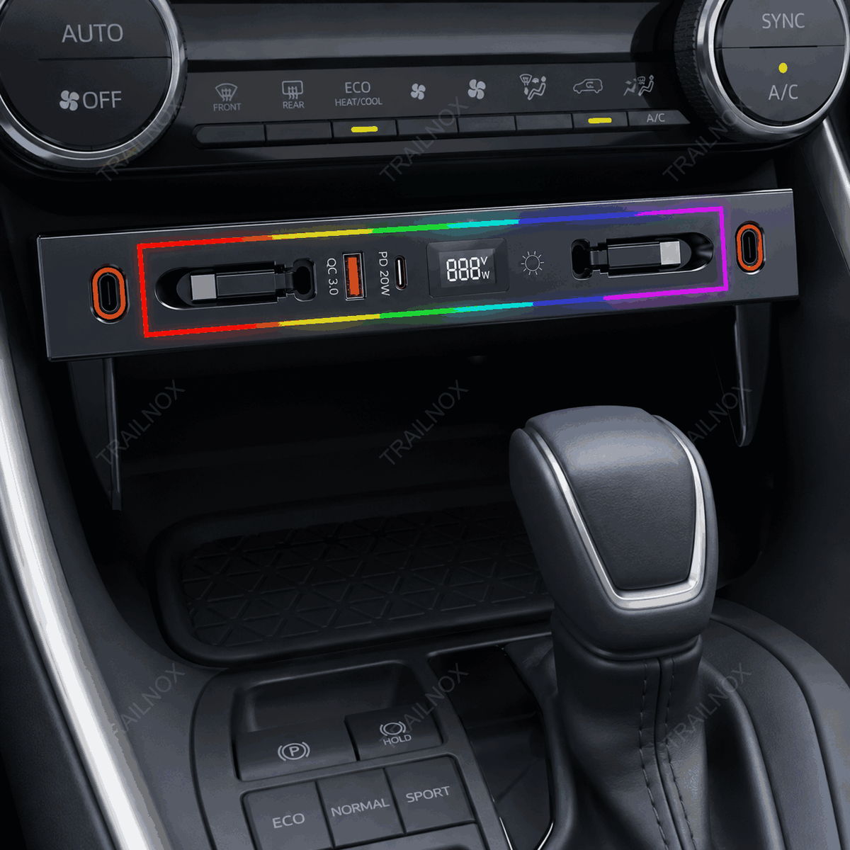 RAV4 OEM-Style USB Expansion Hub with PD Fast Charging Adapter for Toyota